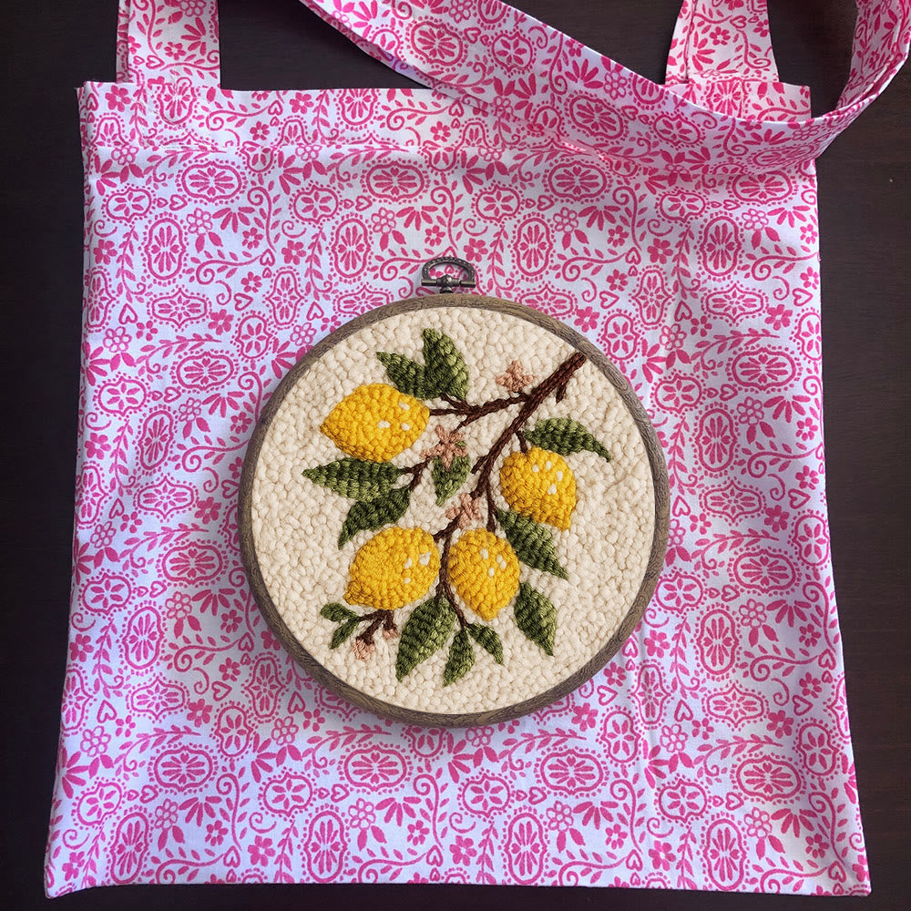 Lemon Tree Punch Needle Kit - Handmade Fruit Craft | Perfect Gift For Craft Lovers - image 11