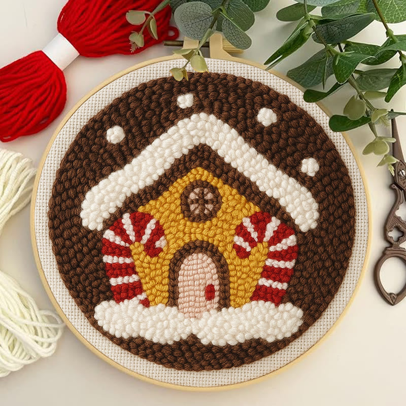 Gingerbread House Punch Needle Kit - Handmade Christmas Ornaments | Perfect For Christmas Coasters  - image 4
