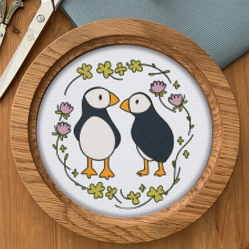  Cross Stitch Kit - Little Puffins | Animal Sewing Pattern | Diy Handmade Project - image 8