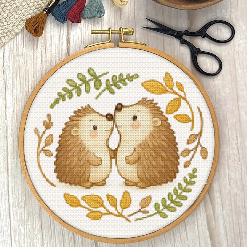  Cross Stitch Kit - Lovely Hedgehogs | Decorative Handmade Craft | Perfect Gift For Crafters - image 7