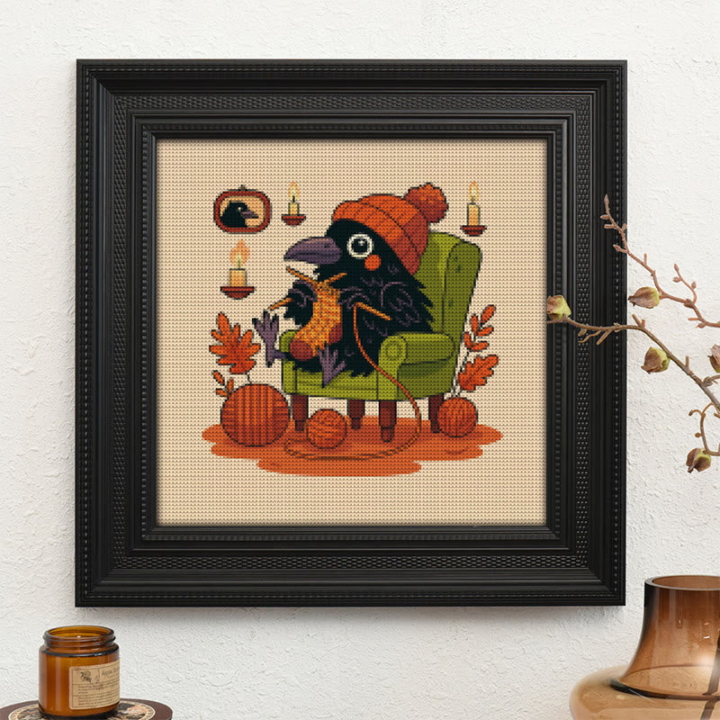  Cross Stitch Kit - Sewing Raven | Cute Bird Craft | Perfect Gifts For Knitting Lover  - image 10