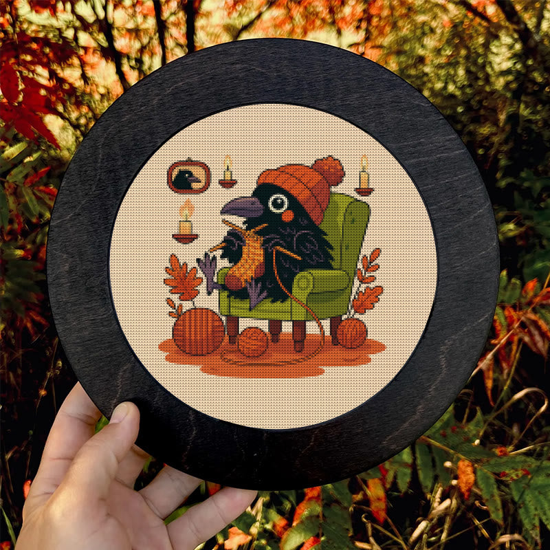  Cross Stitch Kit - Sewing Raven | Cute Bird Craft | Perfect Gifts For Knitting Lover  - image 9