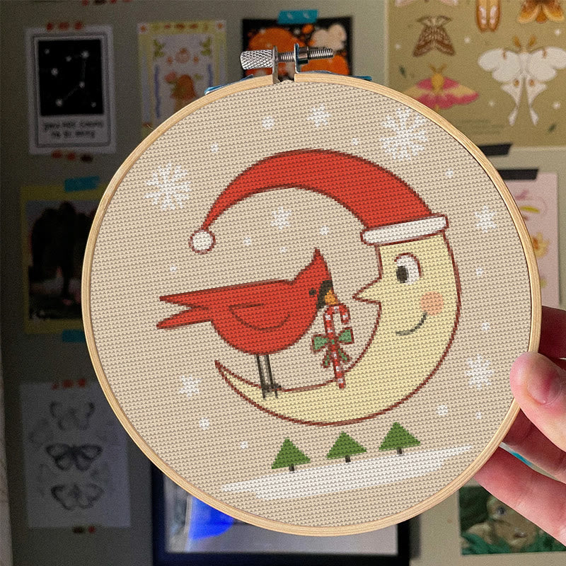  Cross Stitch Kit - Christmas Eve | Christmas Cardinal Needlework | Diy Festival Gifts - image 4