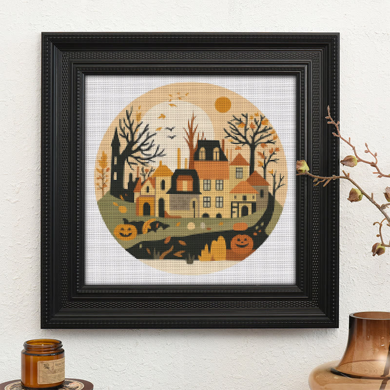  Cross Stitch Kit - Halloween Haunted House | Diy Holiday Ornament | Autumn Town Handicraft  - image 10