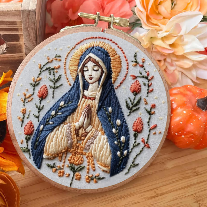 Rubbyoo Embroidery Kit - Virgin Mary | Catholic Religious Handicraft | Perfect For Christian Gift  - image 4