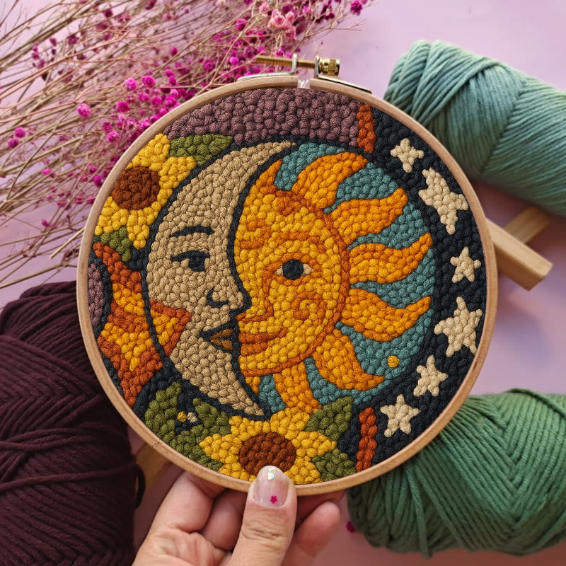Sun And Moon Punch Needle Kit - Creative Yarn Decor | Perfect Gifts For Crafter  - image 4
