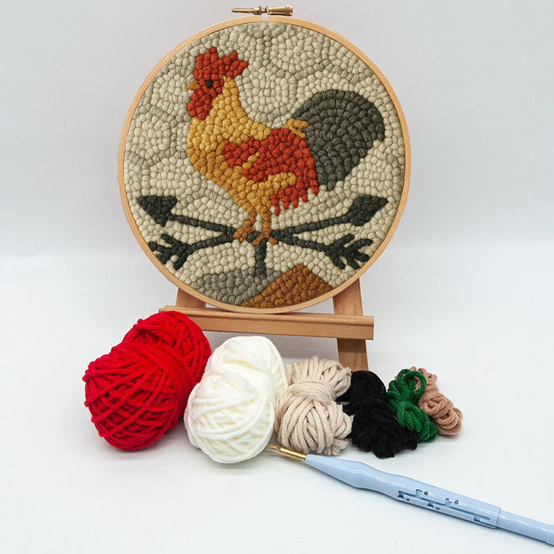  Dawn Rooster Punch Needle Kit - Animal Stitching Artwork | Easy Craft For Adults And Children  - image 10