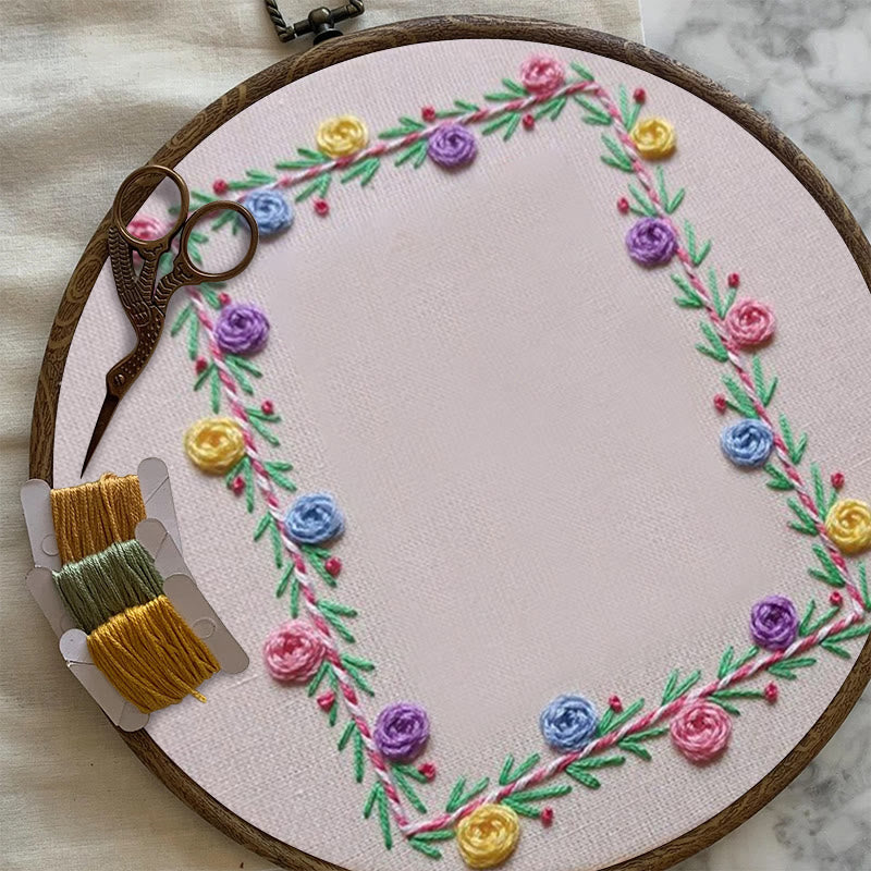 Rubbyoo Embroidery Photo Frame Kit - Colourful Flowers | Easy Needle Craft | Nice Gifts For Lovers - image 7