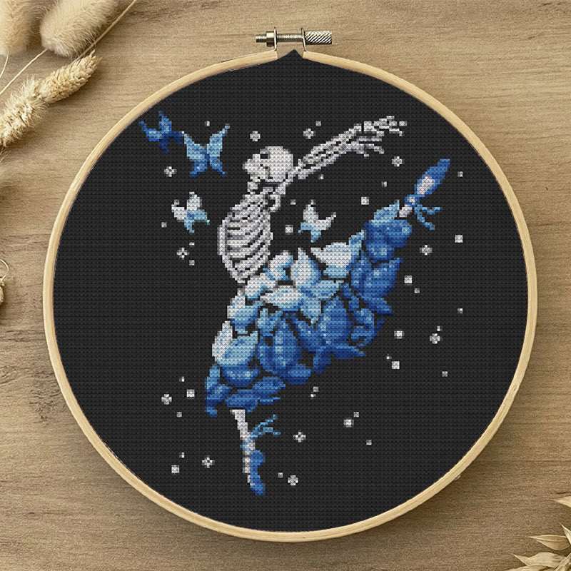  Cross Stitch Kit - Dancing Skeleton |Halloween Gothic  Needlework |  Decorative Wall Decor  - image 3