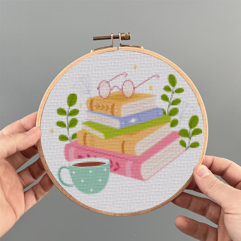  Cross Stitch Kit - Cosy Reading Time | Unique Gift For Books Lovers | Beginner Friendly Handicarft - image 6