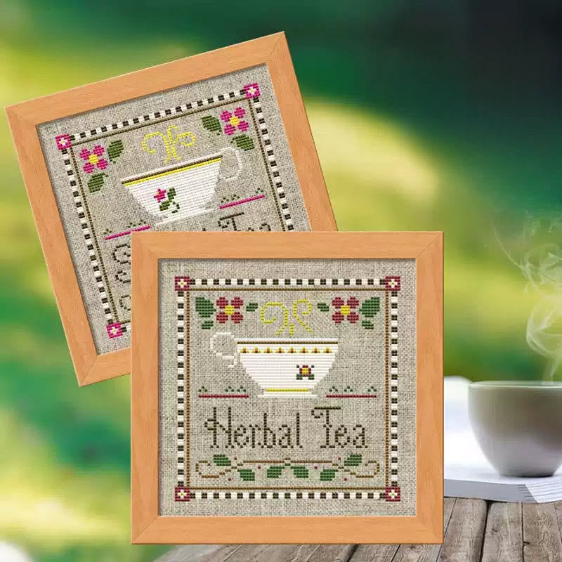  Cross Stitch Kit - Leisure Afternoon Time | Diy Desk Decor | Nice Handicraft For Coffee Lovers - image 7