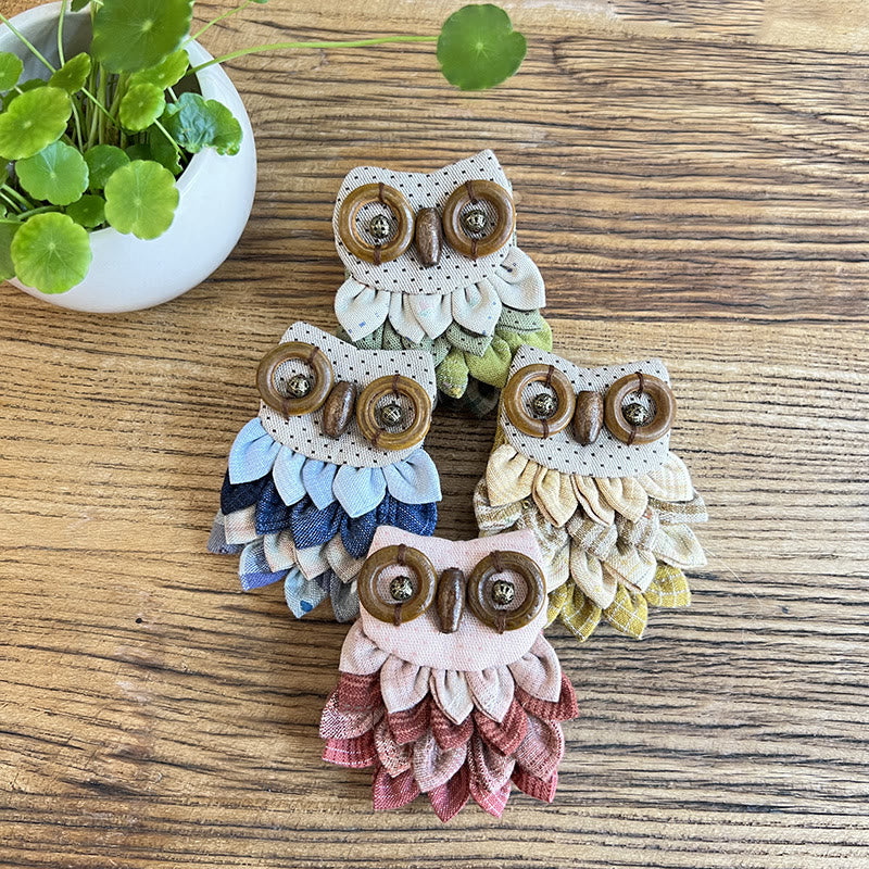 Embroidery  Owl Brooch Kit | Handmade Sewing Artwork | Nice Craft As Birthday Gifts - image 3