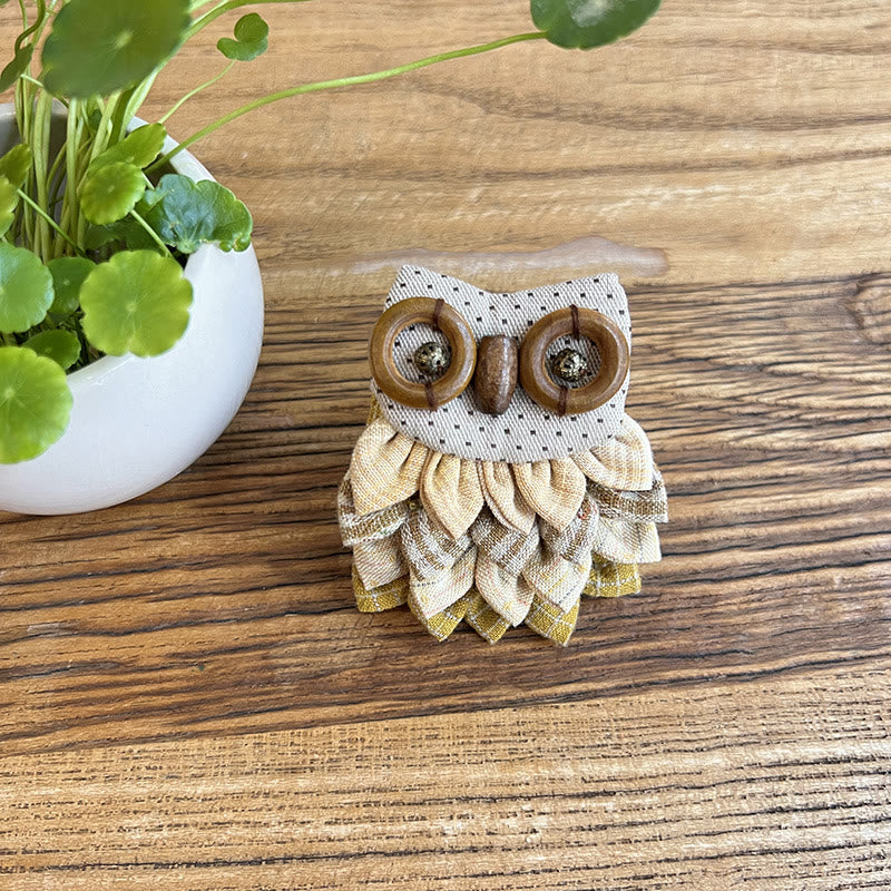 Embroidery  Owl Brooch Kit | Handmade Sewing Artwork | Nice Craft As Birthday Gifts - Yellow - image 5