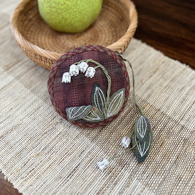 Handmade Mini Coin Purse Kit | Diy Floral Handicraft |  Nice Gifts For Mom - Red - image 3