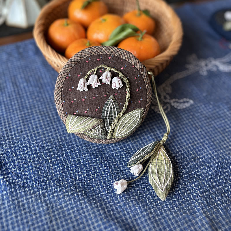 Handmade Mini Coin Purse Kit | Diy Floral Handicraft |  Nice Gifts For Mom - Brown - image 9