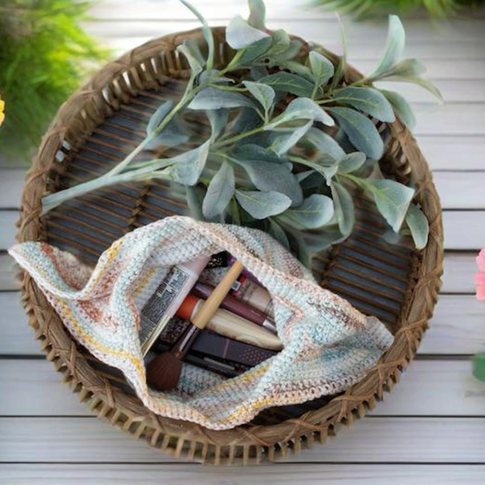 Diy Handmade Cosmetics Bag Crochet Kit - Portable Makeup Bag | Personalized Handmade Craft - image 2
