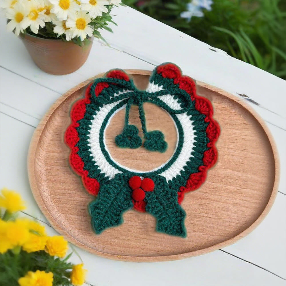 Diy Handmade Christmas Collar Crochet Kit - Adorable Collar Decor |  Perfect Gifts For Pet Birthday - image 2