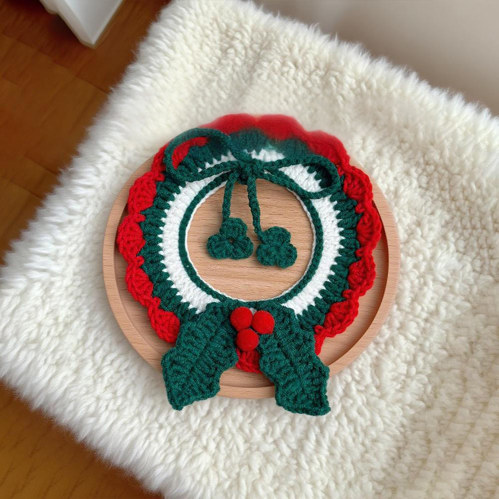Diy Handmade Christmas Collar Crochet Kit - Adorable Collar Decor |  Perfect Gifts For Pet Birthday - image 3