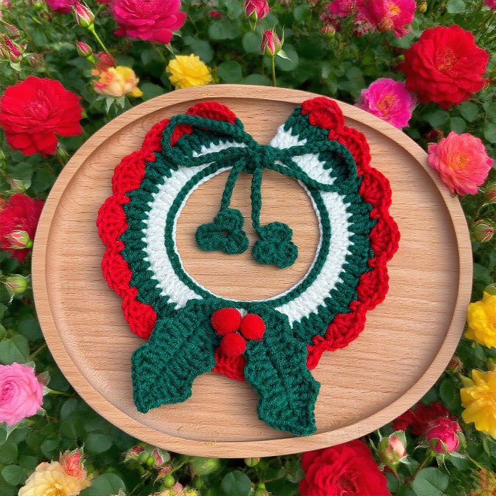 Diy Handmade Christmas Collar Crochet Kit - Adorable Collar Decor |  Perfect Gifts For Pet Birthday - Diy Handmade Christmas Collar Crochet Kit - image 1