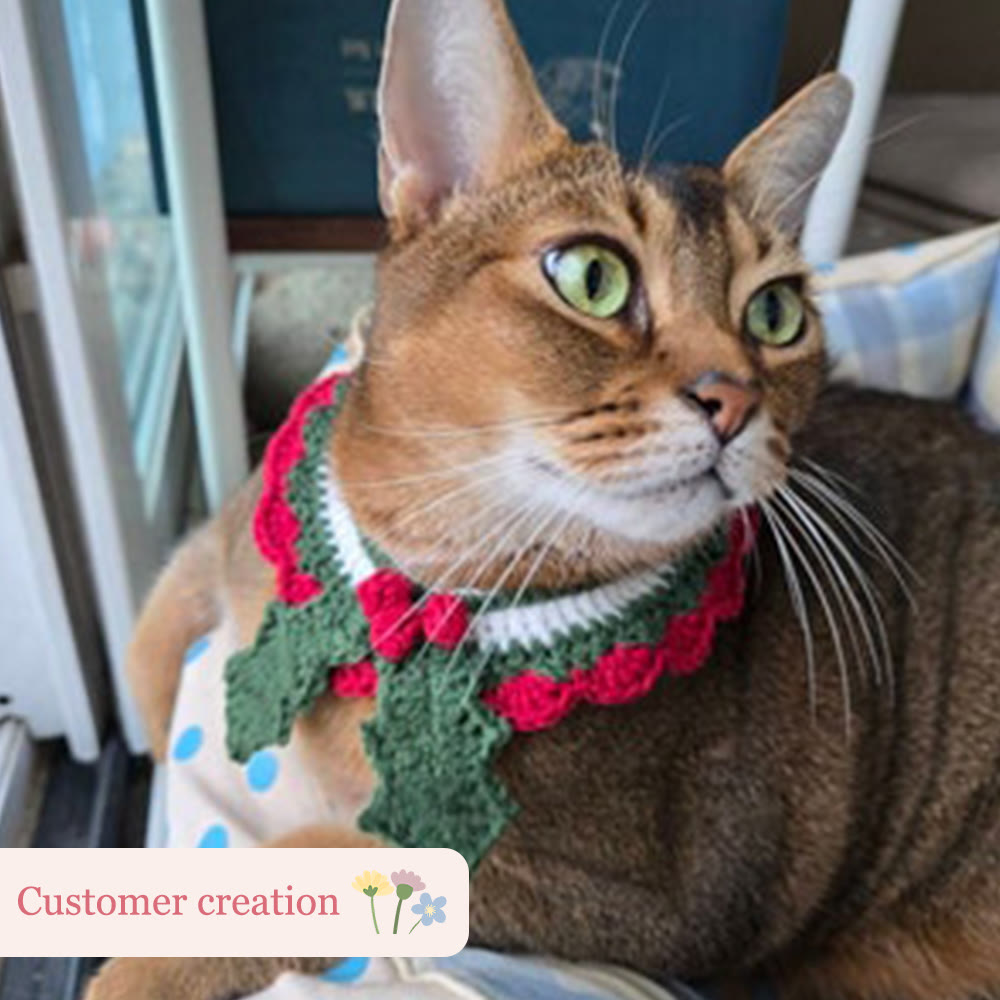 Diy Handmade Christmas Collar Crochet Kit - Adorable Collar Decor |  Perfect Gifts For Pet Birthday - image 6