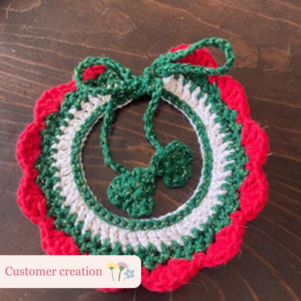 Diy Handmade Christmas Collar Crochet Kit - Adorable Collar Decor |  Perfect Gifts For Pet Birthday - image 5