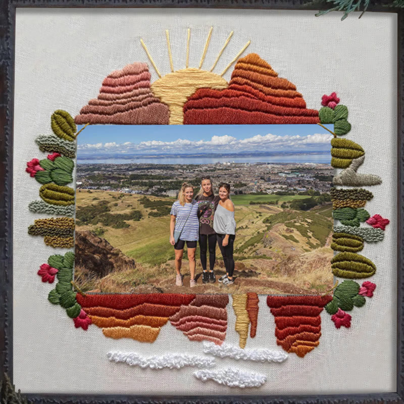 Rubbyoo Embroidery Photo Frame Kit - Desert View | Diy Landscape Artwork | Perfect Gifts For Crafters - image 6