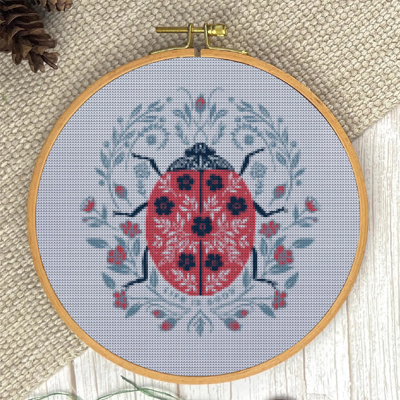  Cross Stitch Kit - Little Ladybird | Handmade Gift For Insect Lovers | Beginner Needle Artwork - image 5