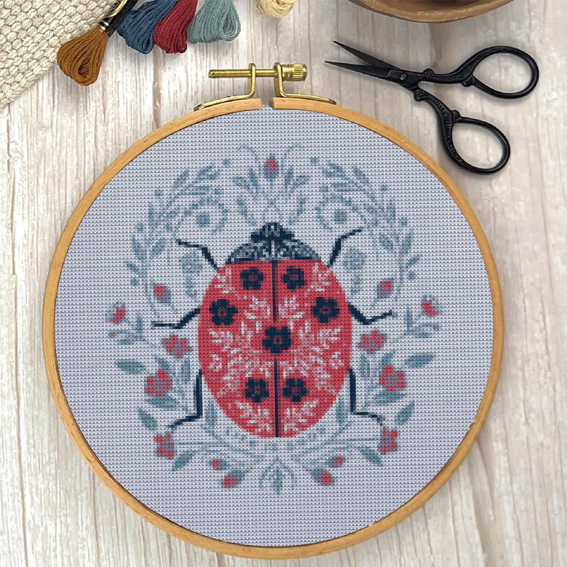 Cross Stitch Kit - Little Ladybird | Handmade Gift For Insect Lovers | Beginner Needle Artwork - image 4