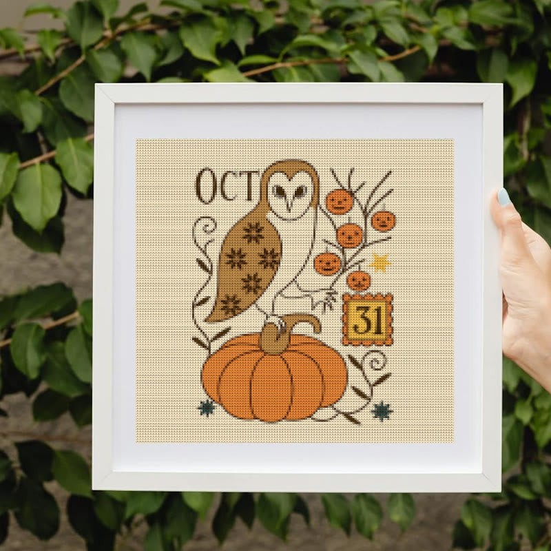 Cross Stitch Kit - Spooky Owl | Mysterious Halloween Craft | Diy Wall Art - image 7