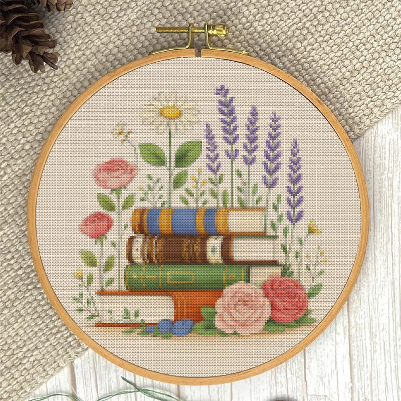 Cross Stitch Kit - Floral Book | Unique Handmade Collection | Nice Gifts For Book Lovers - image 11