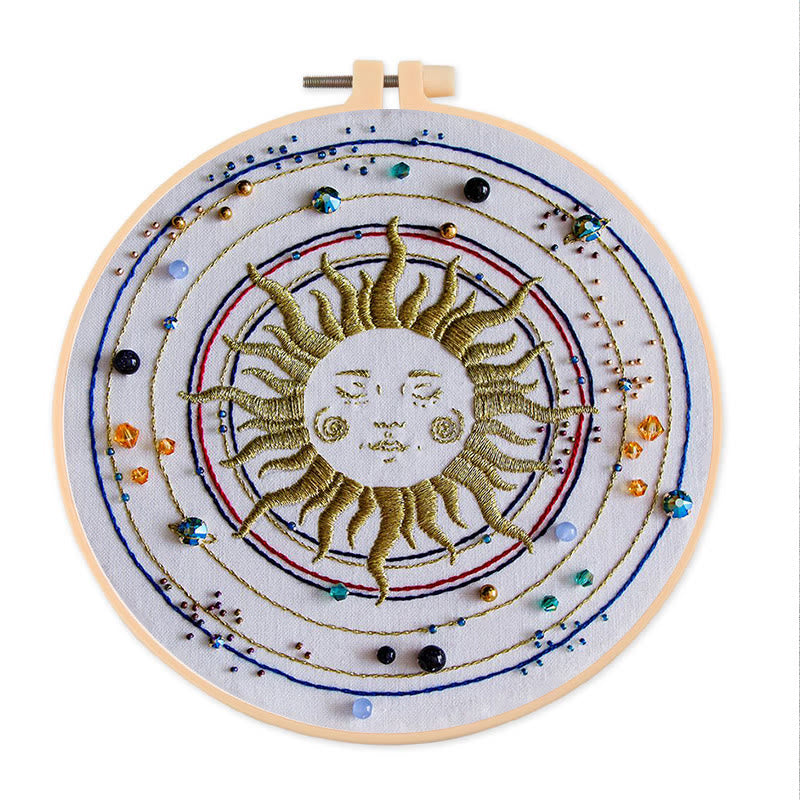 Rubbyoo Bead Embroidery Kit - Sun Galaxy | Universe Handmade Artwork | Diy Home Decor - 20*20cm - image 1