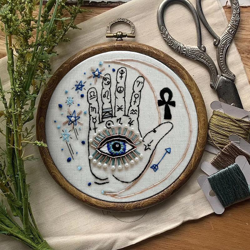 Rubbyoo Bead Embroidery Kit - Mystic Hand | Unique Handmade Art | Fashionable Wall Decor - image 2