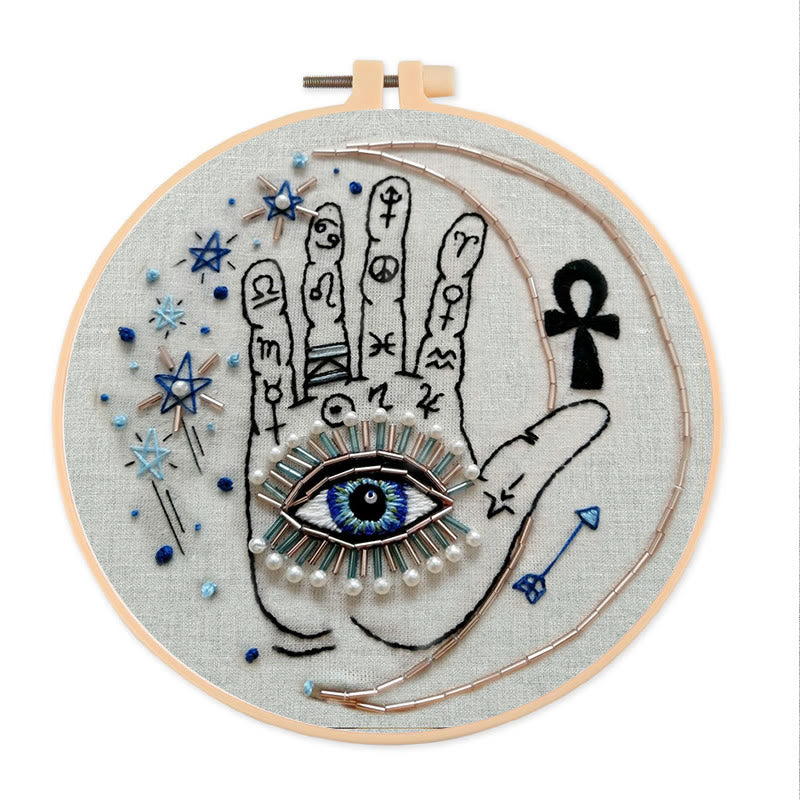Rubbyoo Bead Embroidery Kit - Mystic Hand | Unique Handmade Art | Fashionable Wall Decor - 20*20cm - image 1