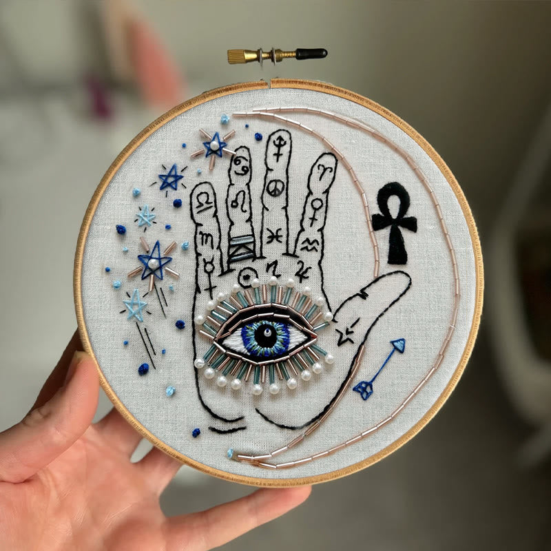 Rubbyoo Bead Embroidery Kit - Mystic Hand | Unique Handmade Art | Fashionable Wall Decor - image 6