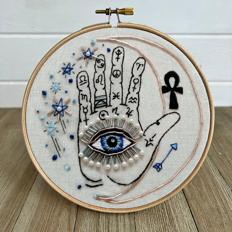 Rubbyoo Bead Embroidery Kit - Mystic Hand | Unique Handmade Art | Fashionable Wall Decor - image 9
