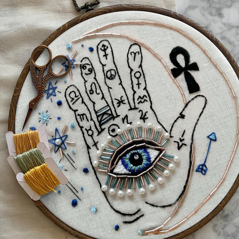 Rubbyoo Bead Embroidery Kit - Mystic Hand | Unique Handmade Art | Fashionable Wall Decor - image 3