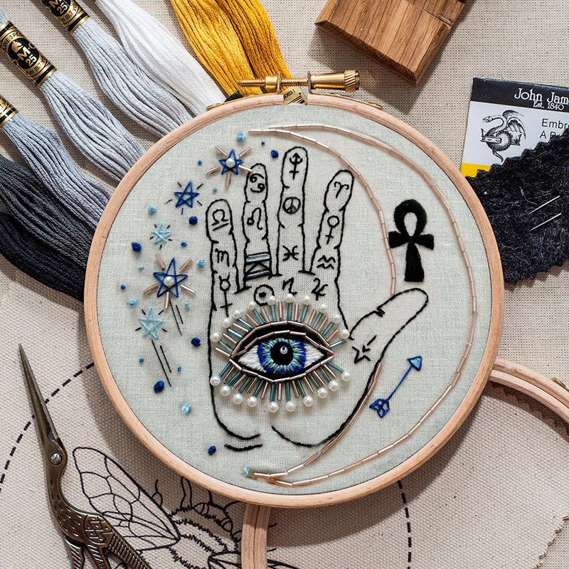 Rubbyoo Bead Embroidery Kit - Mystic Hand | Unique Handmade Art | Fashionable Wall Decor - image 4
