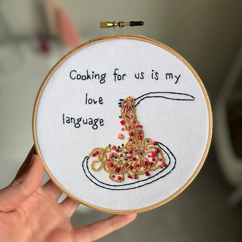 Rubbyoo Bead Embroidery Kit - Cooking Love| Creative Decoration Art | Perfect For Pasta Lovers  - image 6