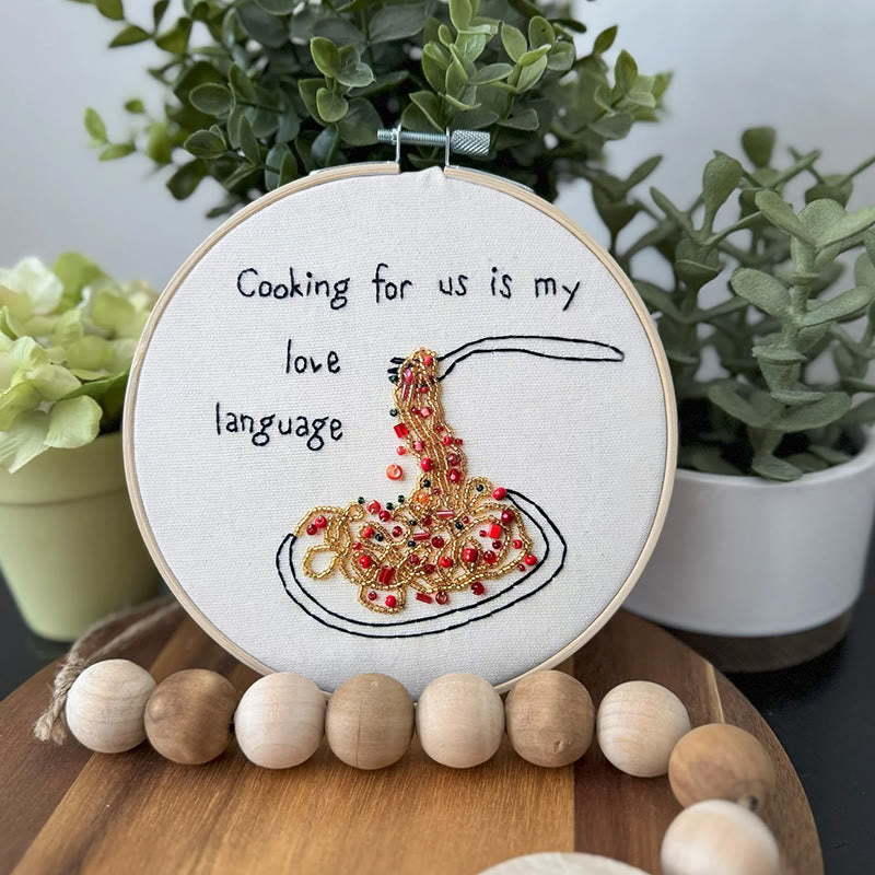 Rubbyoo Bead Embroidery Kit - Cooking Love| Creative Decoration Art | Perfect For Pasta Lovers  - image 7