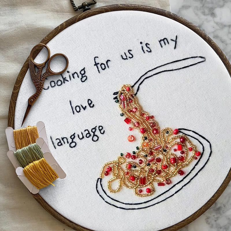Rubbyoo Bead Embroidery Kit - Cooking Love| Creative Decoration Art | Perfect For Pasta Lovers  - image 2