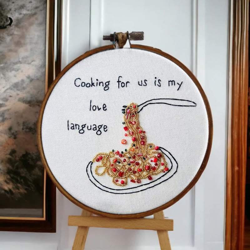 Rubbyoo Bead Embroidery Kit - Cooking Love| Creative Decoration Art | Perfect For Pasta Lovers  - image 5