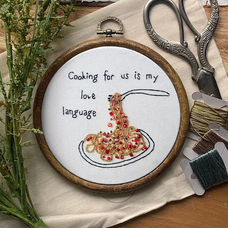 Rubbyoo Bead Embroidery Kit - Cooking Love| Creative Decoration Art | Perfect For Pasta Lovers  - image 4