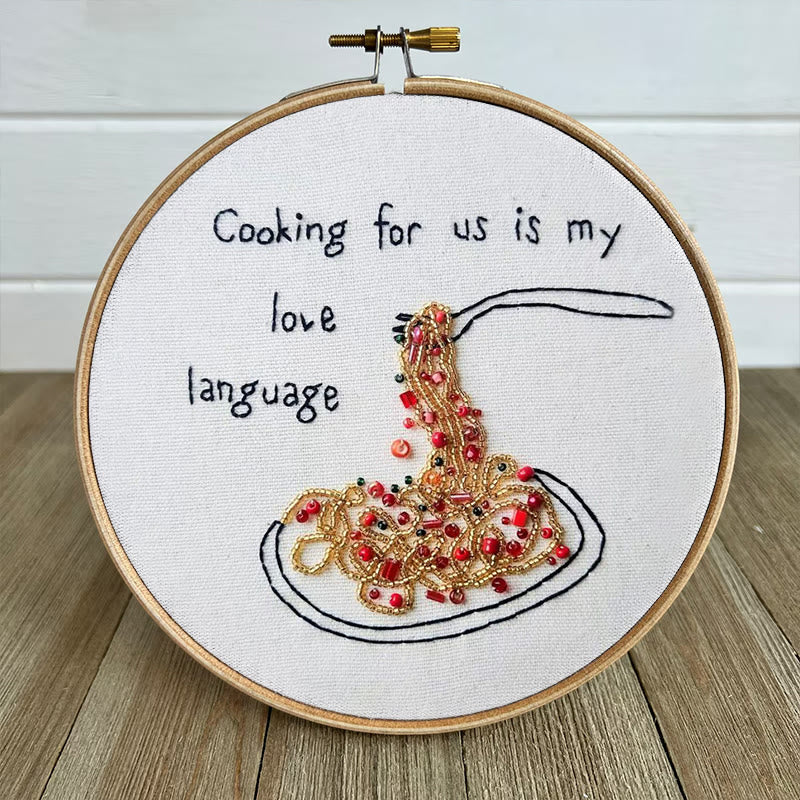 Rubbyoo Bead Embroidery Kit - Cooking Love| Creative Decoration Art | Perfect For Pasta Lovers  - image 8