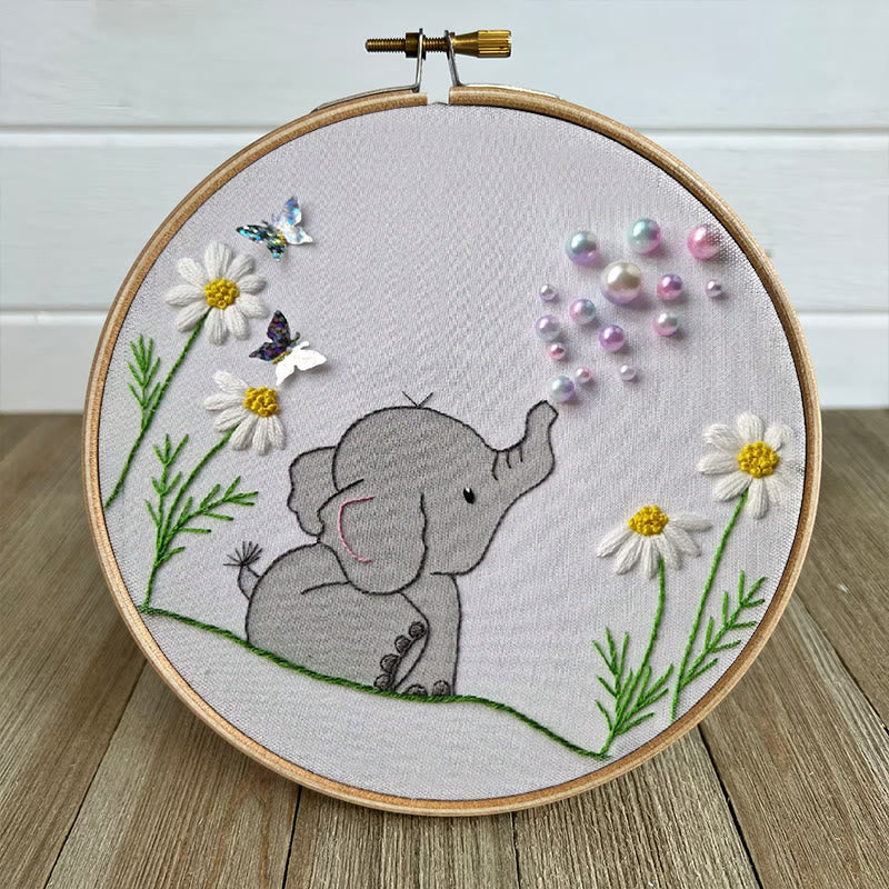 Rubbyoo Bead Embroidery Kit - Baby Elephant | Diy Animal Craft | Perfect Art For Home Decor  - image 5
