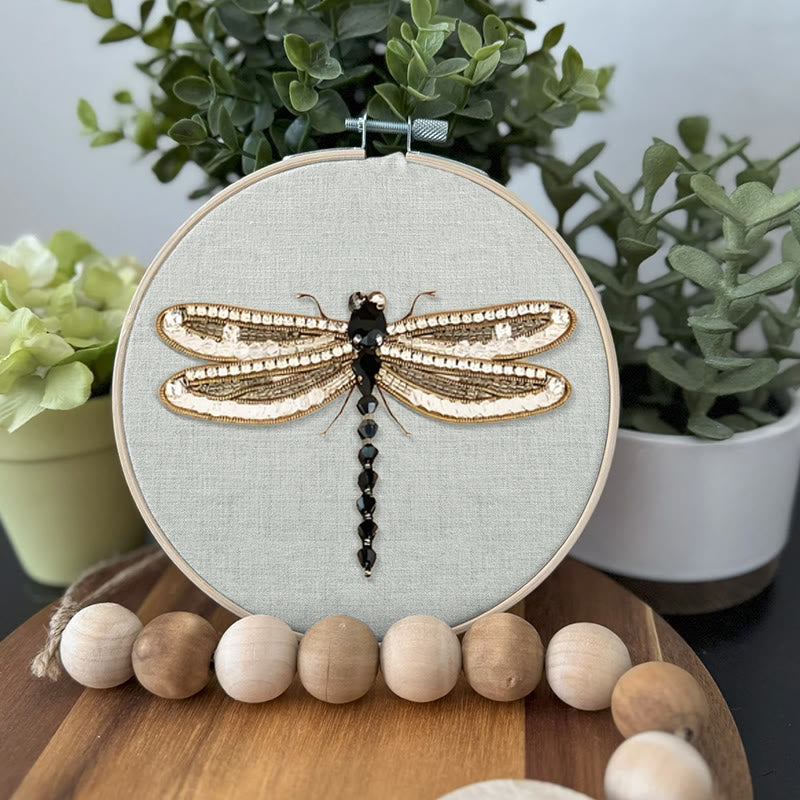 Rubbyoo Bead Embroidery Kit - Dragonfly | Handmade Insect Craft | Easy Bead Needlework - image 3
