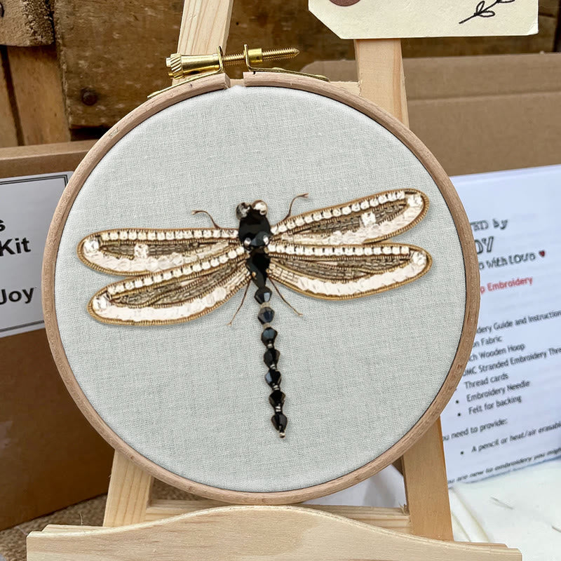 Rubbyoo Bead Embroidery Kit - Dragonfly | Handmade Insect Craft | Easy Bead Needlework - image 9