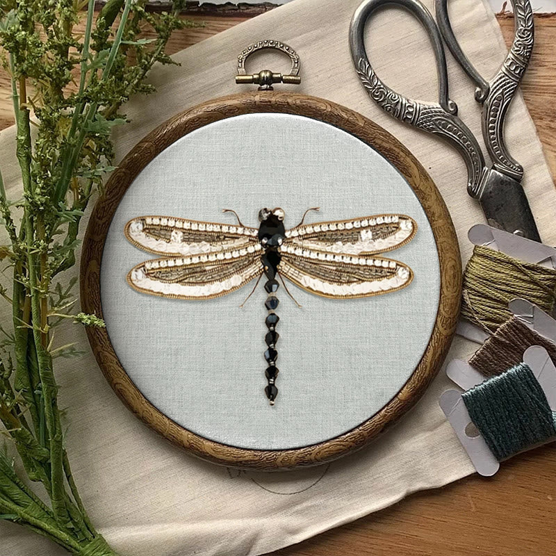 Rubbyoo Bead Embroidery Kit - Dragonfly | Handmade Insect Craft | Easy Bead Needlework - image 2