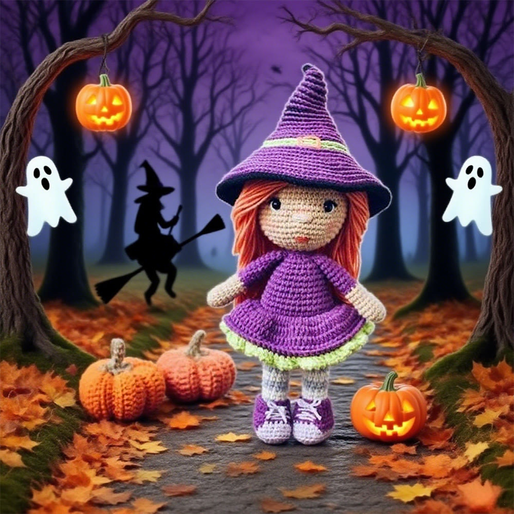 Diy Handmade Little Witch Kit - Halloween Handmade Doll | Perfect Decorative Toy - image 1