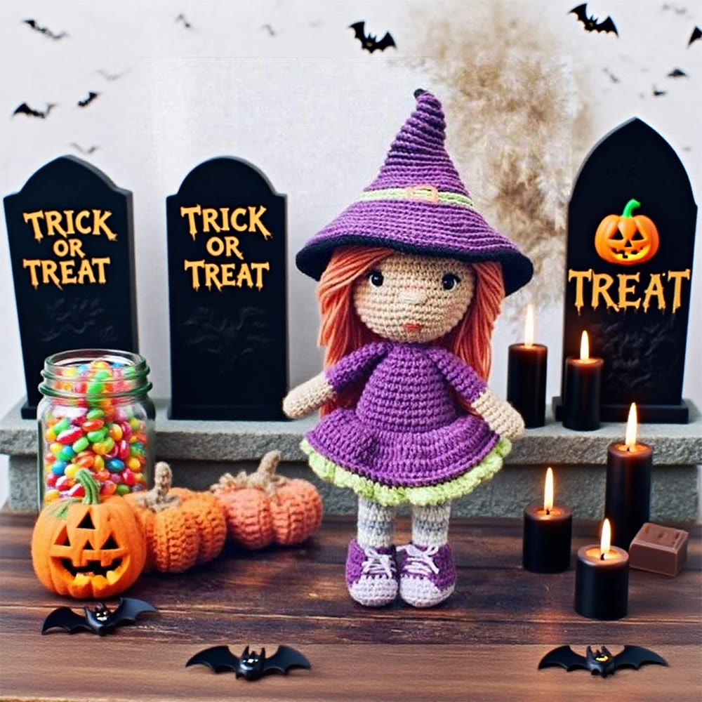 Diy Handmade Little Witch Kit - Halloween Handmade Doll | Perfect Decorative Toy - image 3