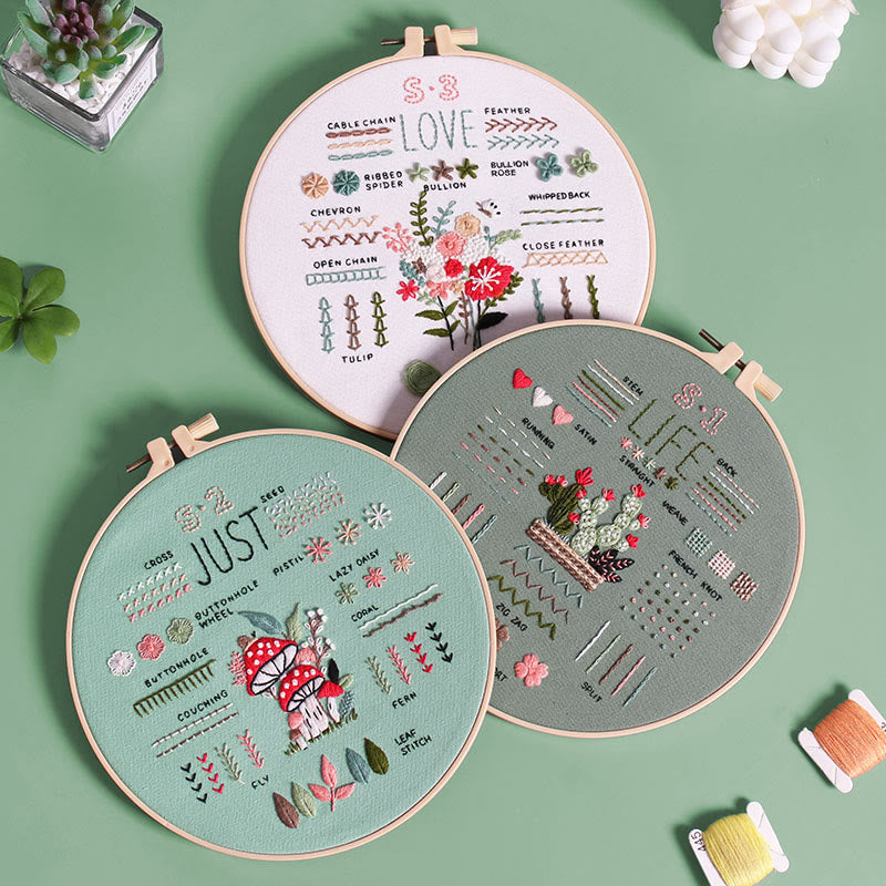 Rubbyoo 3-piece Embroidery Starter Kit  - Floral And Botanical Pattern | Easy Stitch Handicraft | Perfect For Needlework Beginner  - image 0